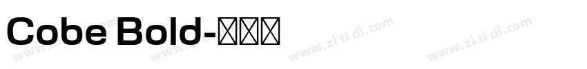 Cobe Bold字体转换